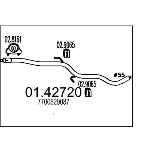 Výfukové potrubie MTS 01.42720
