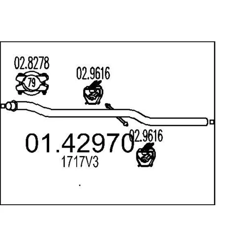 Výfukové potrubie MTS 01.42970