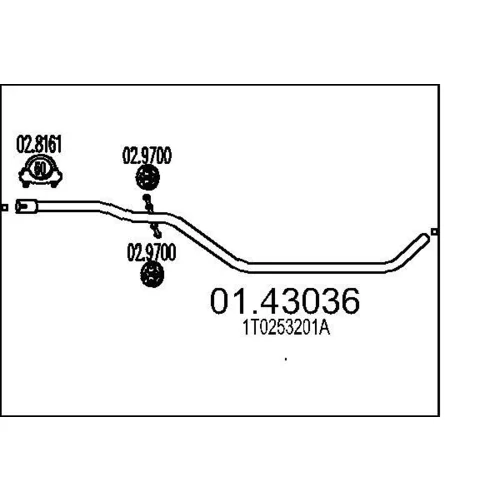 Výfukové potrubie MTS 01.43036