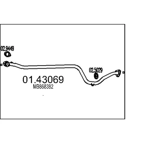 Výfukové potrubie MTS 01.43069