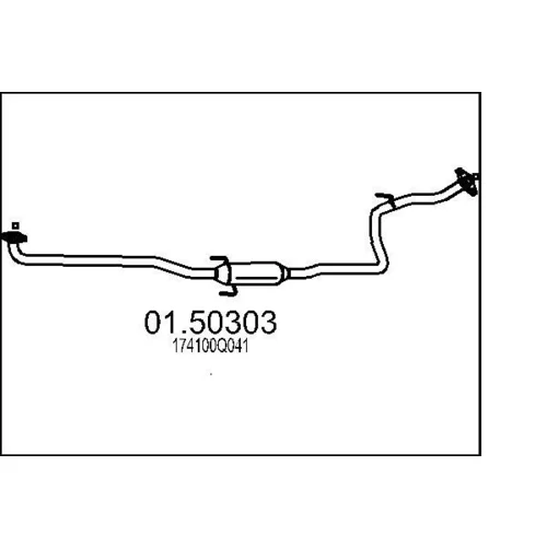 Stredný tlmič výfuku MTS 01.50303