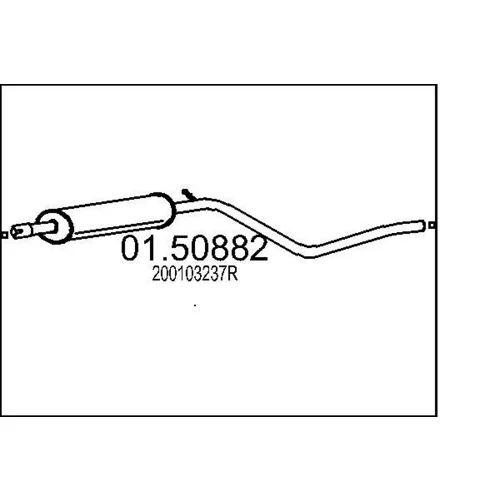 Stredný tlmič výfuku MTS 01.50882