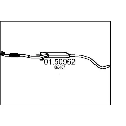 Stredný tlmič výfuku MTS 01.50962