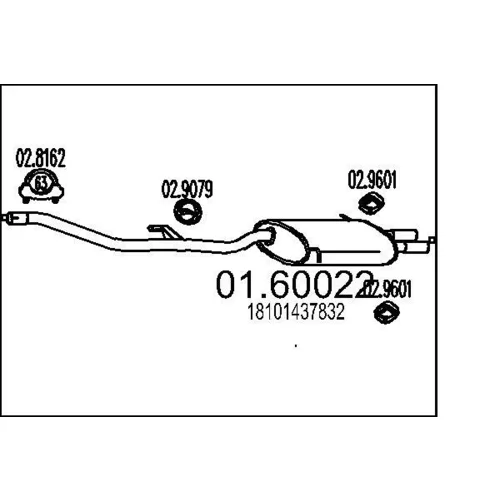 Koncový tlmič výfuku MTS 01.60022