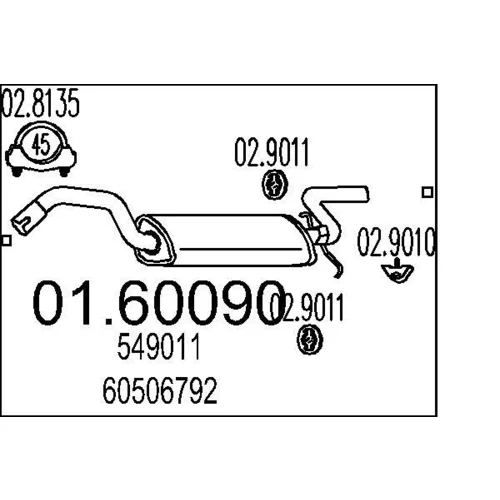Koncový tlmič výfuku MTS 01.60090