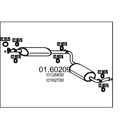 Koncový tlmič výfuku MTS 01.60209