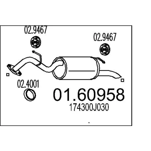 Koncový tlmič výfuku MTS 01.60958