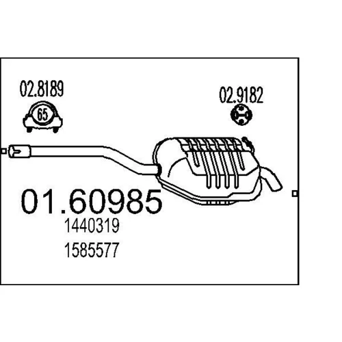 Koncový tlmič výfuku MTS 01.60985