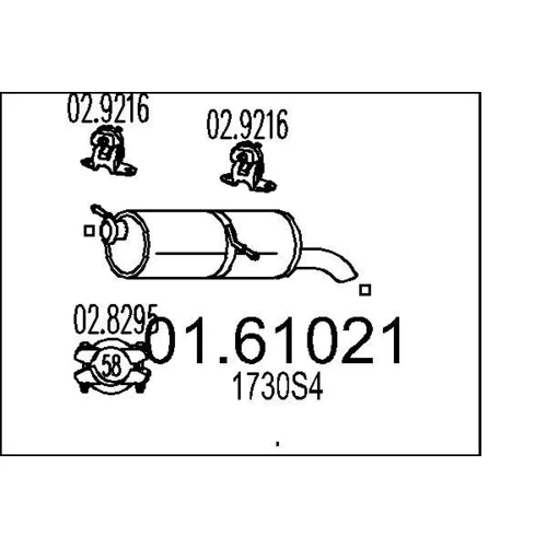 Koncový tlmič výfuku MTS 01.61021