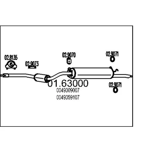 Koncový tlmič výfuku MTS 01.63000