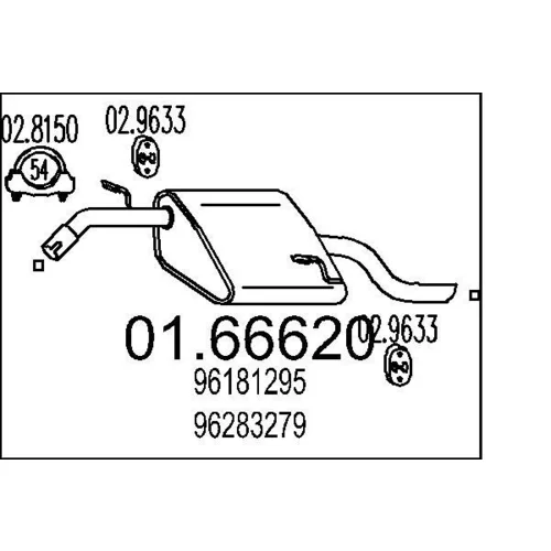 Koncový tlmič výfuku MTS 01.66620
