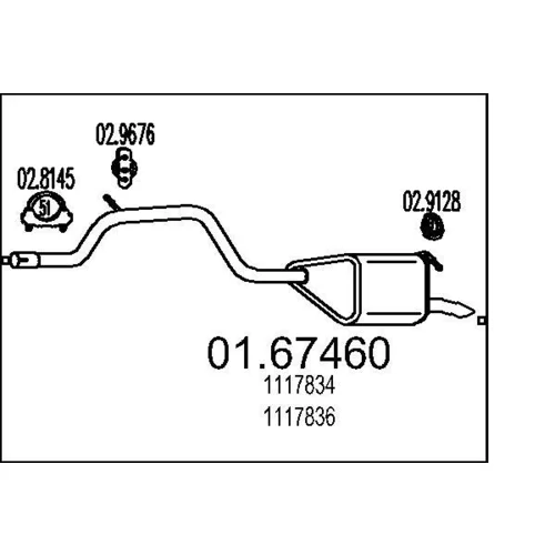Koncový tlmič výfuku MTS 01.67460