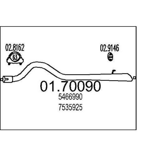 Výfukové potrubie MTS 01.70090