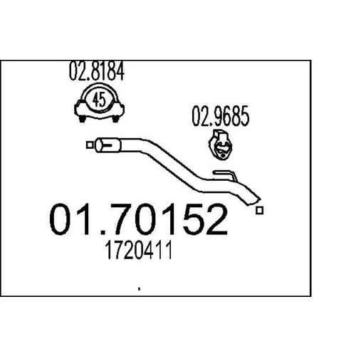 Výfukové potrubie MTS 01.70152