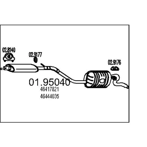Koncový tlmič výfuku 01.95040 /MTS/