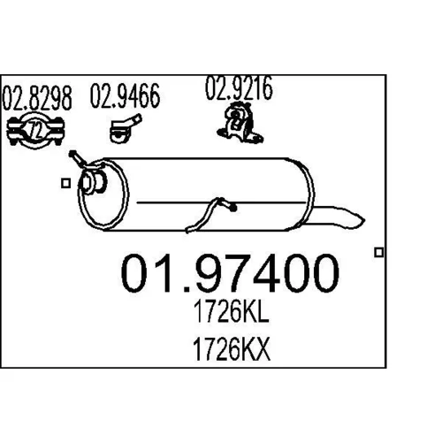 Koncový tlmič výfuku MTS 01.97400