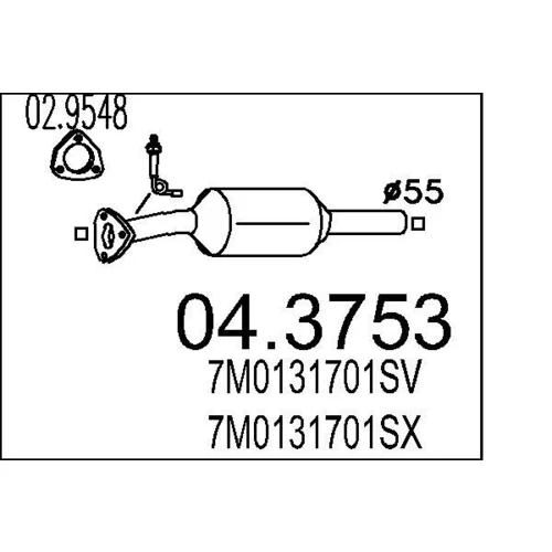 Katalyzátor MTS 04.3753
