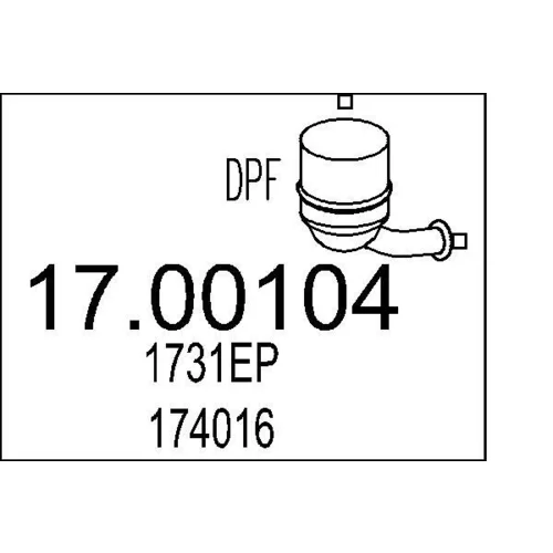Filter sadzí/pevných častíc výfukového systému MTS 17.00104