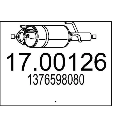 Filter sadzí/pevných častíc výfukového systému MTS 17.00126