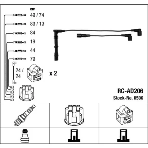 Sada zapaľovacích káblov NGK 0506
