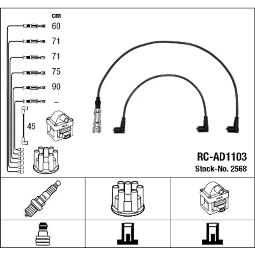 Sada zapaľovacích káblov NGK 2568