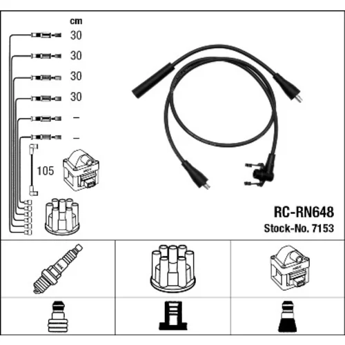 Sada zapaľovacích káblov NGK 7153