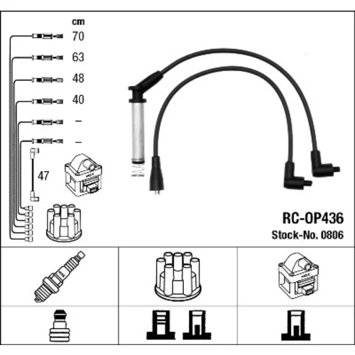 Sada zapaľovacích káblov NGK 0806