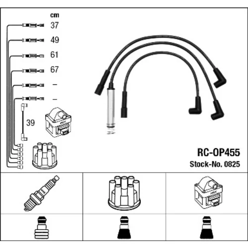 Sada zapaľovacích káblov NGK 0825