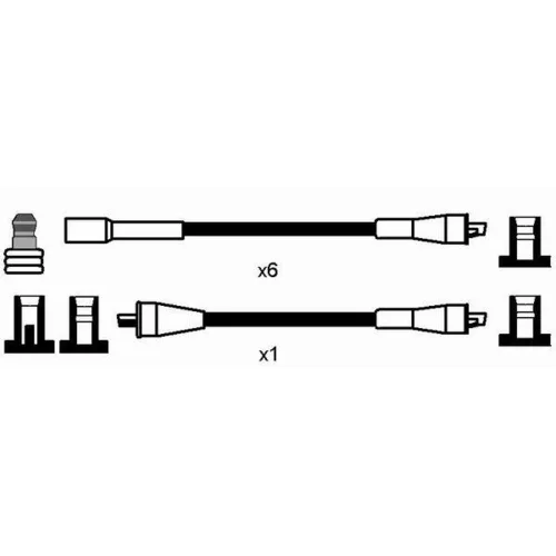 Sada zapaľovacích káblov 0829 /NGK/ - obr. 1