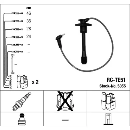 Sada zapaľovacích káblov NGK 5355