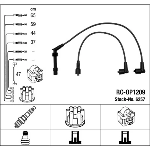 Sada zapaľovacích káblov NGK 6257