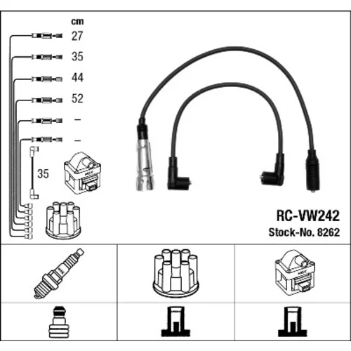 Sada zapaľovacích káblov NGK 8262