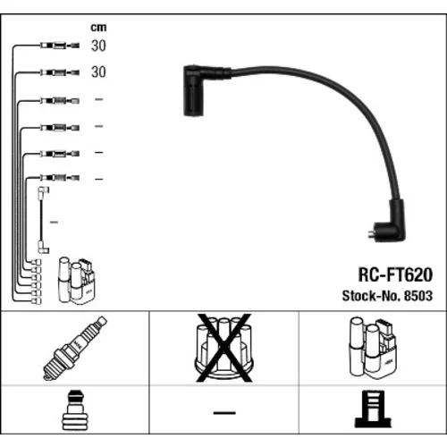Sada zapaľovacích káblov NGK 8503