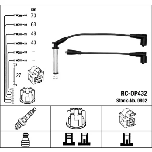 Sada zapaľovacích káblov 0802 /NGK/
