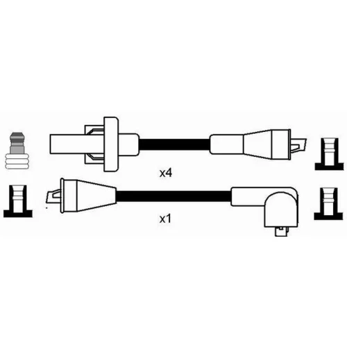 Sada zapaľovacích káblov NGK 2587 - obr. 1