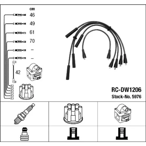Sada zapaľovacích káblov NGK 5976
