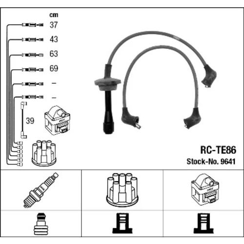 Sada zapaľovacích káblov NGK 9641