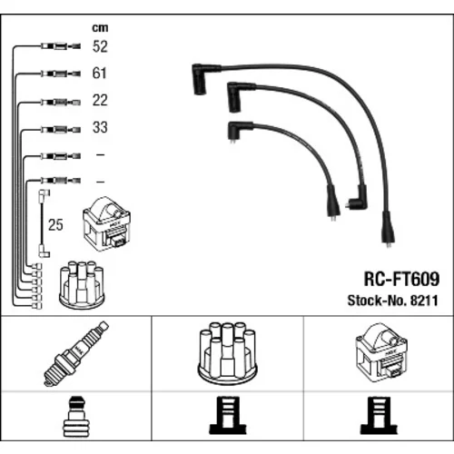 Sada zapaľovacích káblov NGK 8211