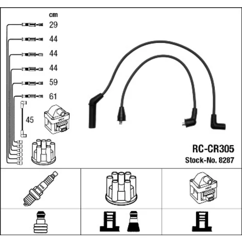 Sada zapaľovacích káblov NGK 8287