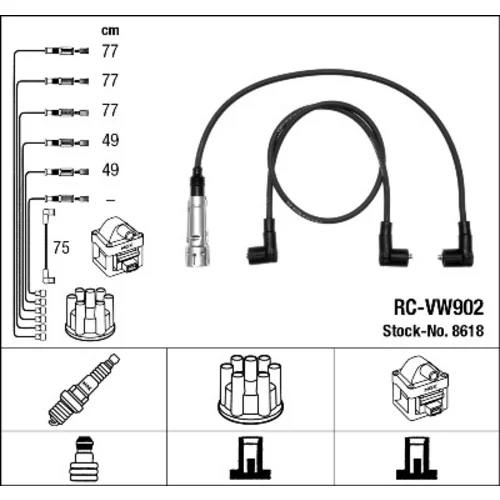 Sada zapaľovacích káblov NGK 8618