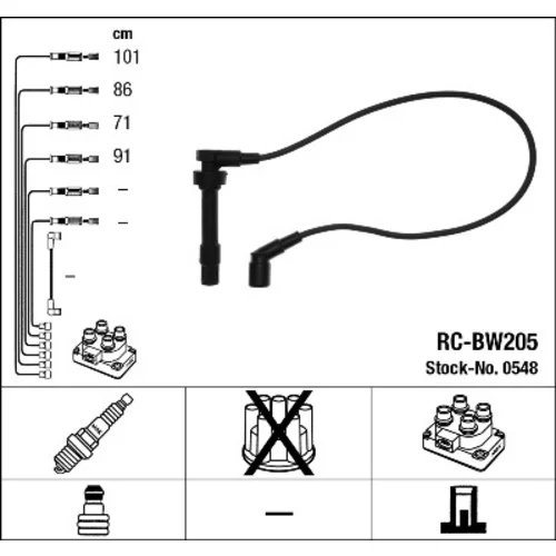 Sada zapaľovacích káblov NGK 0548