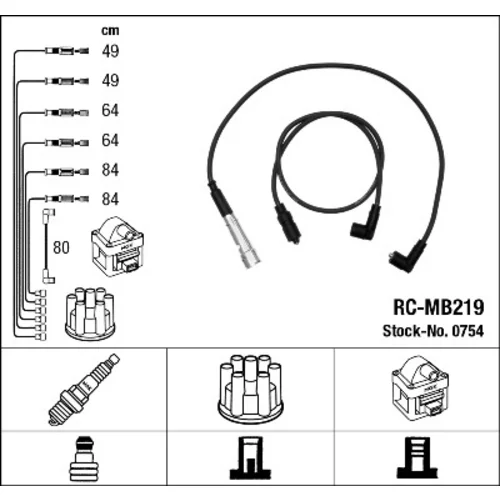 Sada zapaľovacích káblov NGK 0754