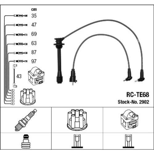 Sada zapaľovacích káblov NGK 2902