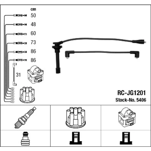 Sada zapaľovacích káblov NGK 5406