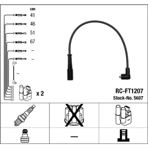 Sada zapaľovacích káblov NGK 5607