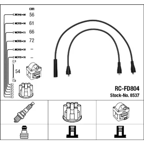 Sada zapaľovacích káblov NGK 8537