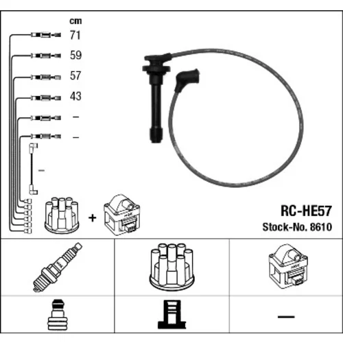 Sada zapaľovacích káblov NGK 8610