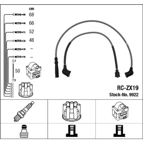 Sada zapaľovacích káblov NGK 9922