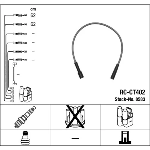 Sada zapaľovacích káblov NGK 0583