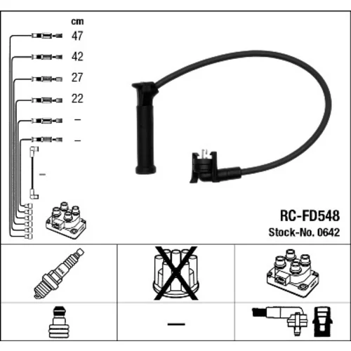 Sada zapaľovacích káblov NGK 0642